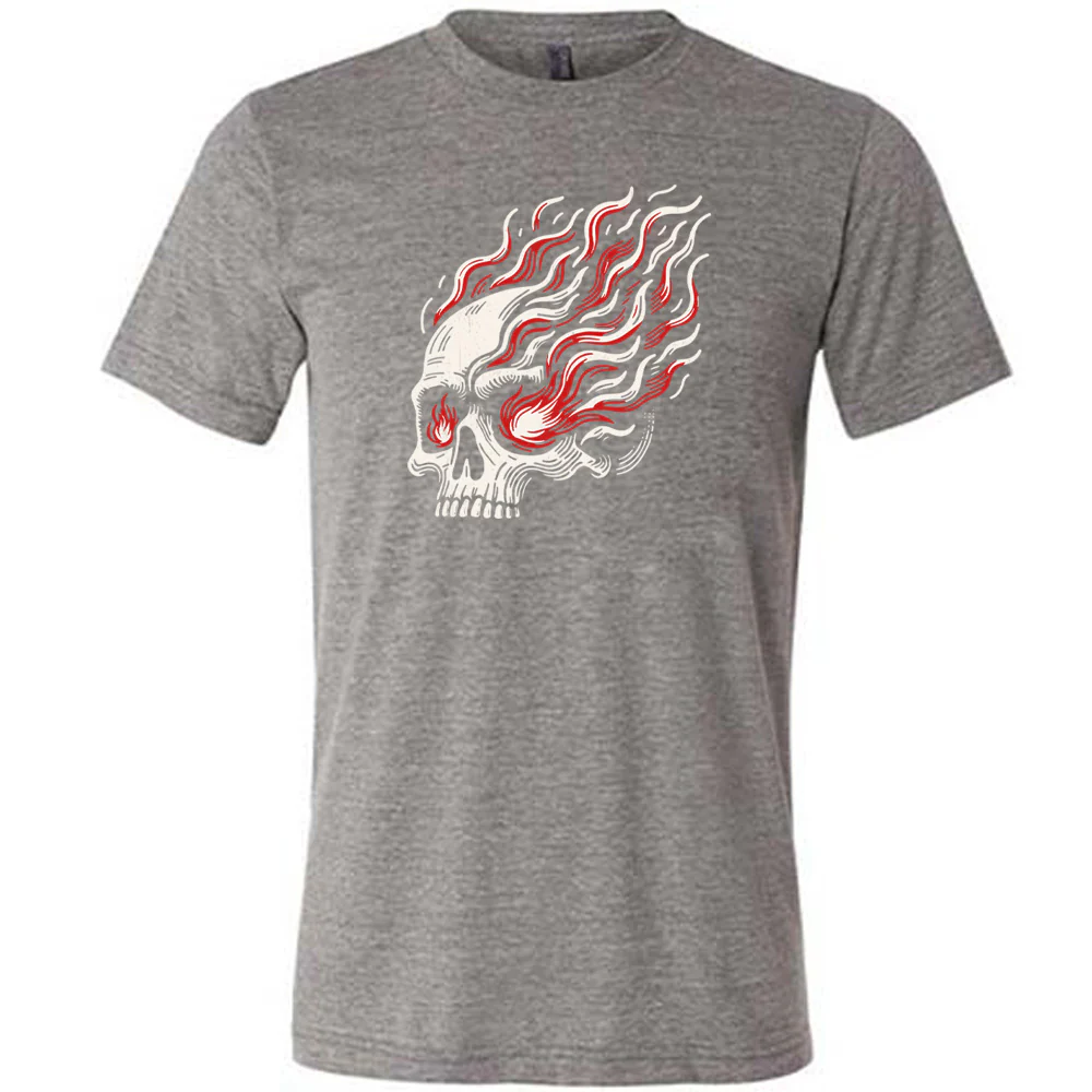 Skull With Burning Eyes Shirt Unisex - Image 7