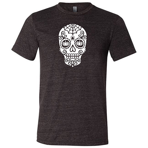Skull With Pumpkin Eyes Shirt Unisex - Image 2