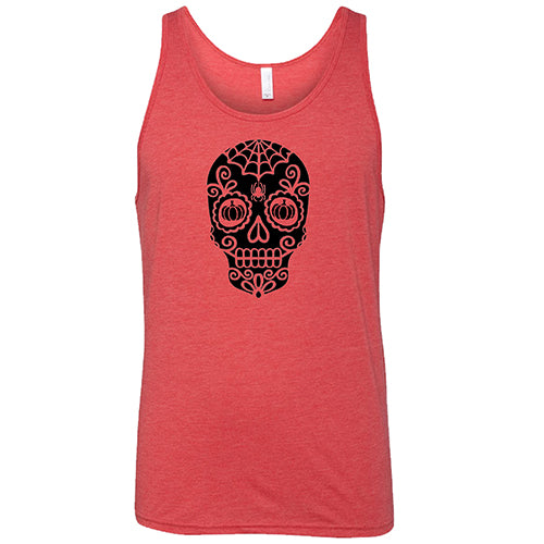 Skull With Pumpkin Eyes Shirt Unisex - Image 4