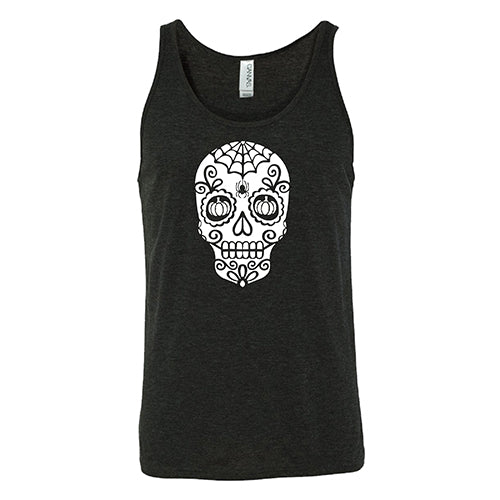 Skull With Pumpkin Eyes Shirt Unisex - Image 5
