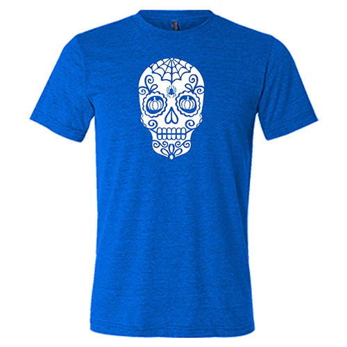 Skull With Pumpkin Eyes Shirt Unisex - Image 7