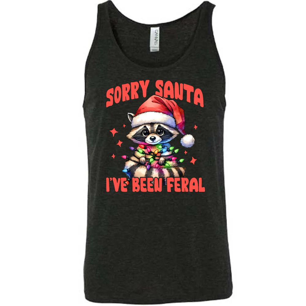 Sorry Santa I've Been Feral Raccoon Shirt Unisex - Image 2