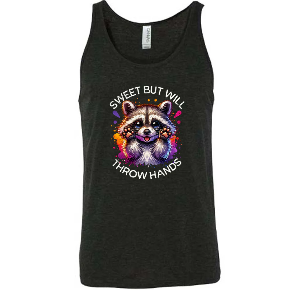 Sweet But Will Throw Hands Shirt Unisex - Image 3