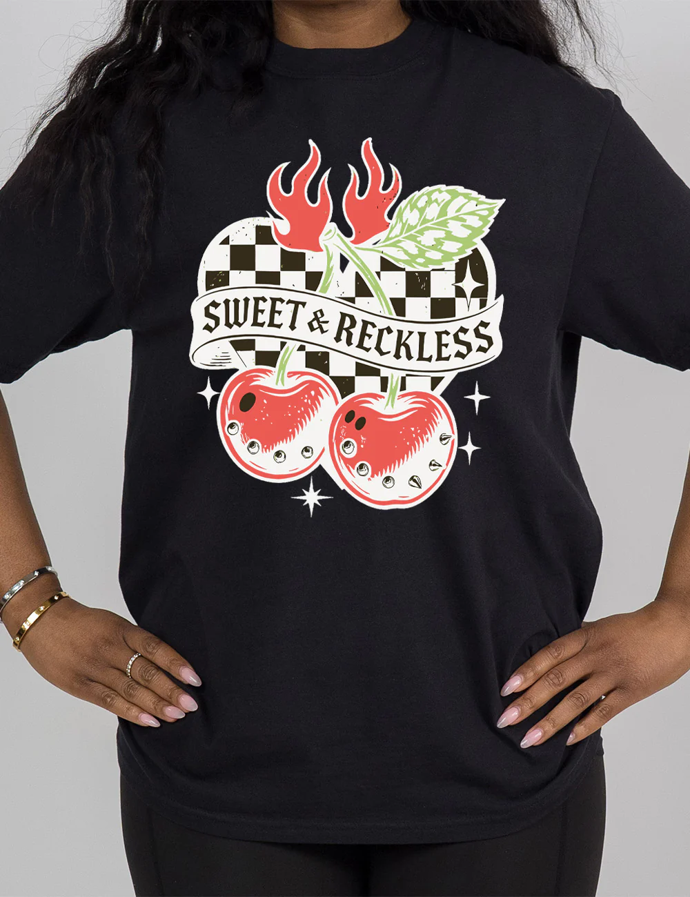 Sweet & Reckless Cherries Modern Tee