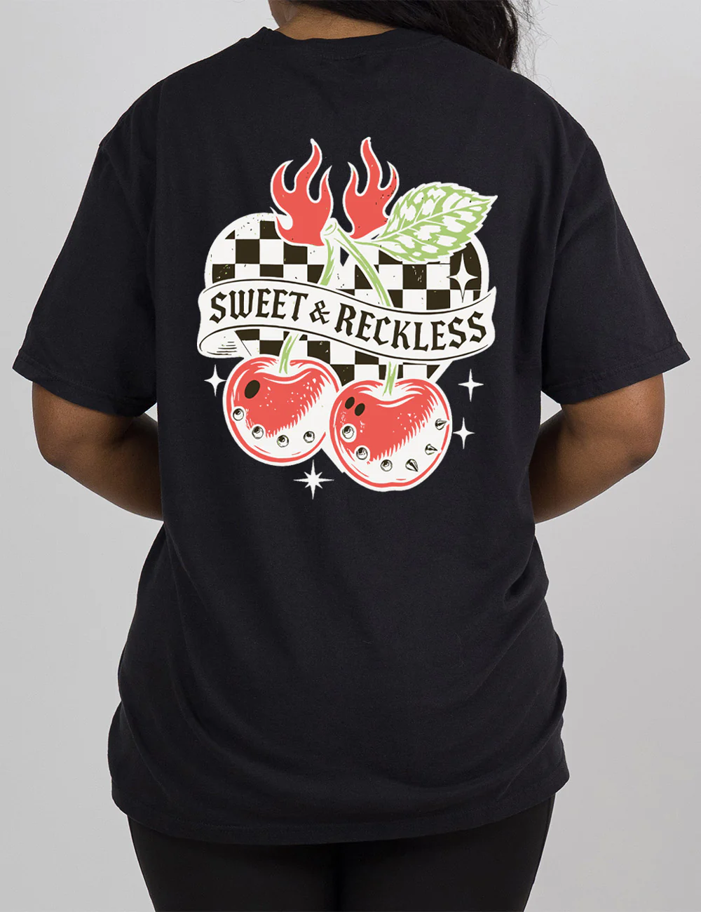 Sweet & Reckless Cherries Modern Tee - Image 3