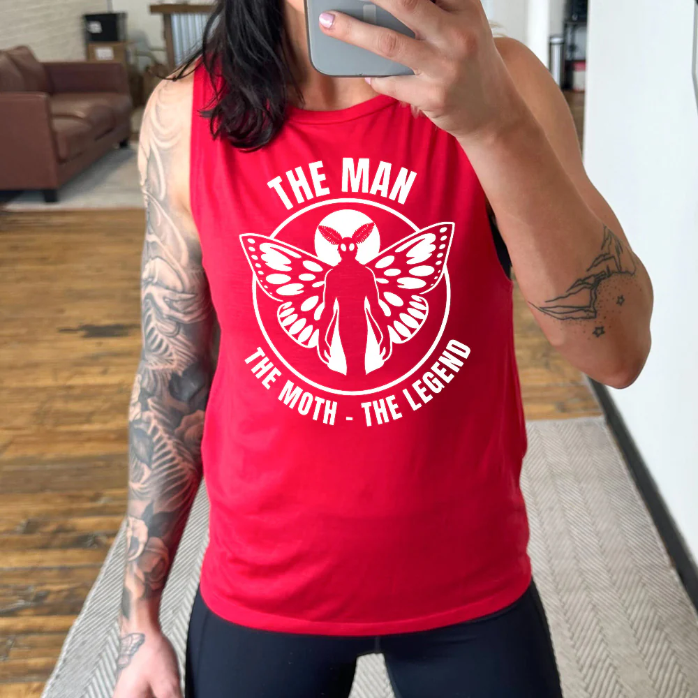 The Man The Moth The Legend Muscle Tank - Image 3