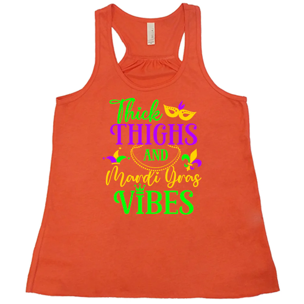 Thick Thighs And Mardi Gras Vibes Shirt - Image 4