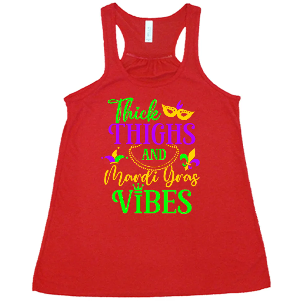 Thick Thighs And Mardi Gras Vibes Shirt - Image 5