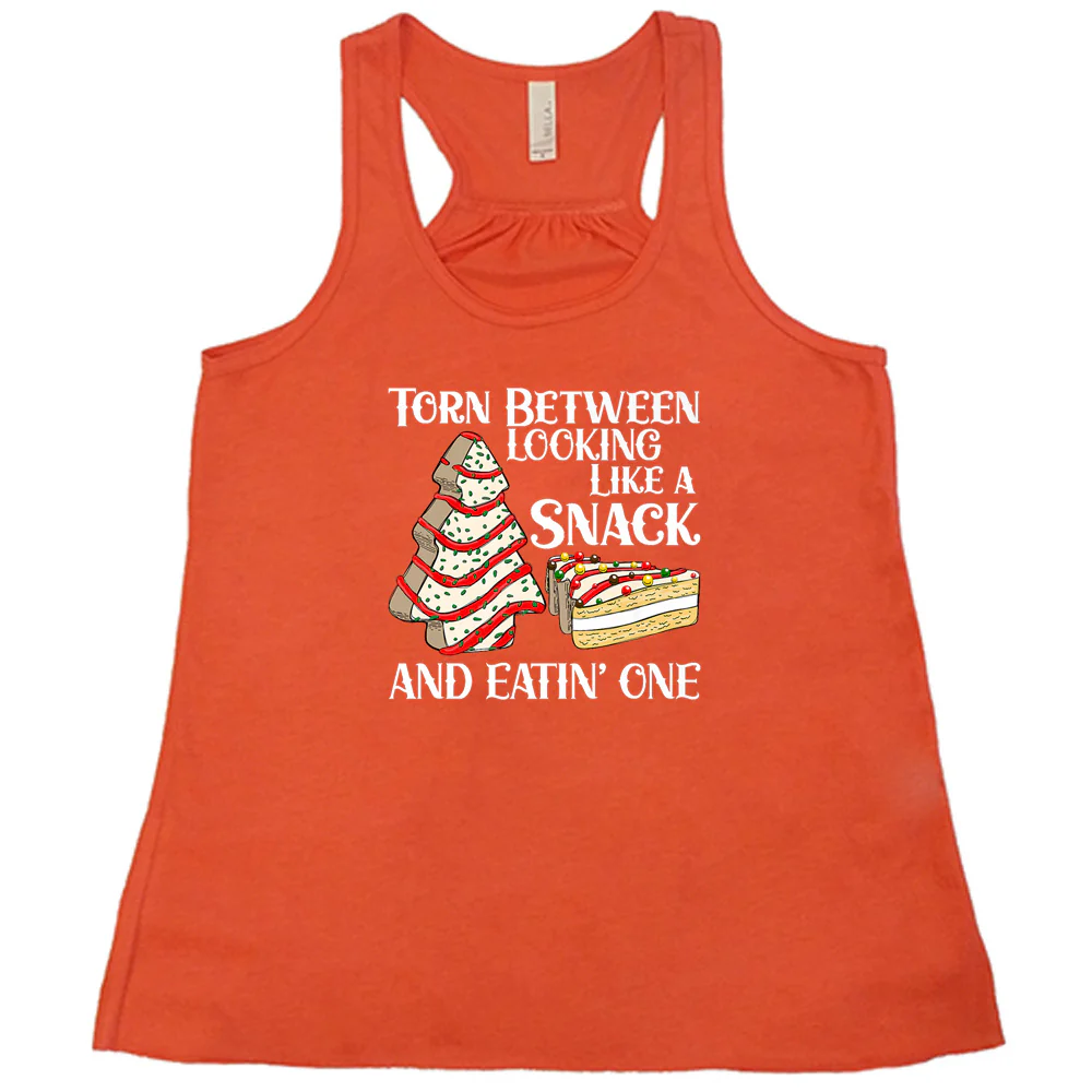 Torn Between Looking Like A Snack And Eating One (With Tree Cakes) Shirt - Image 4
