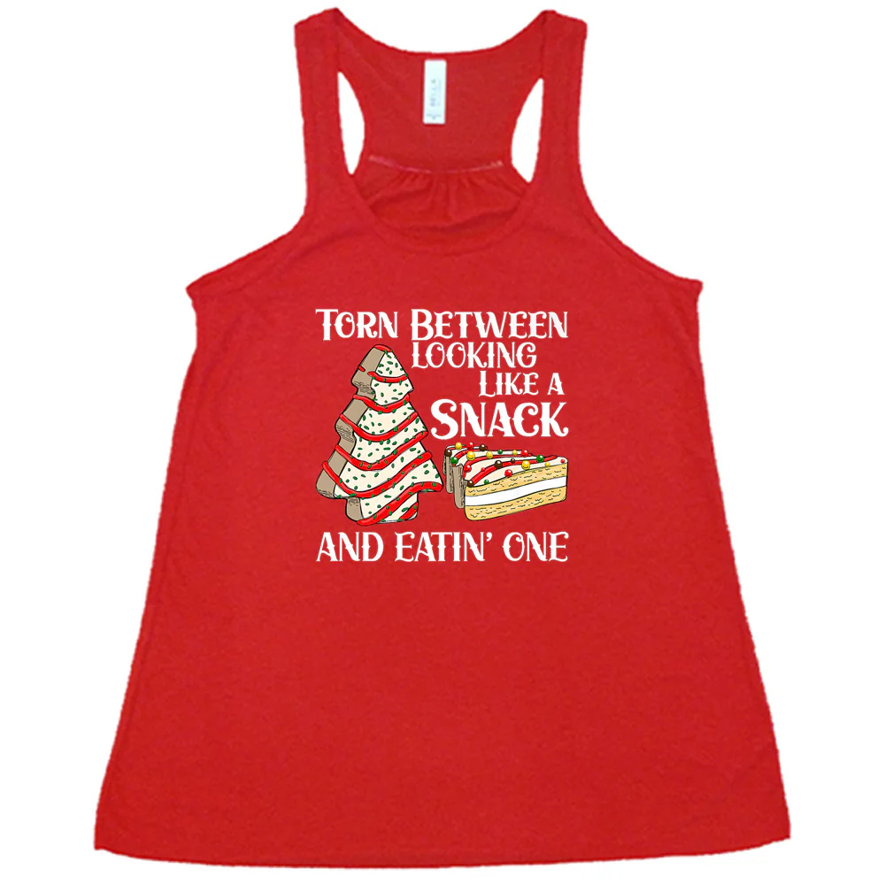 Torn Between Looking Like A Snack And Eating One (With Tree Cakes) Shirt - Image 5