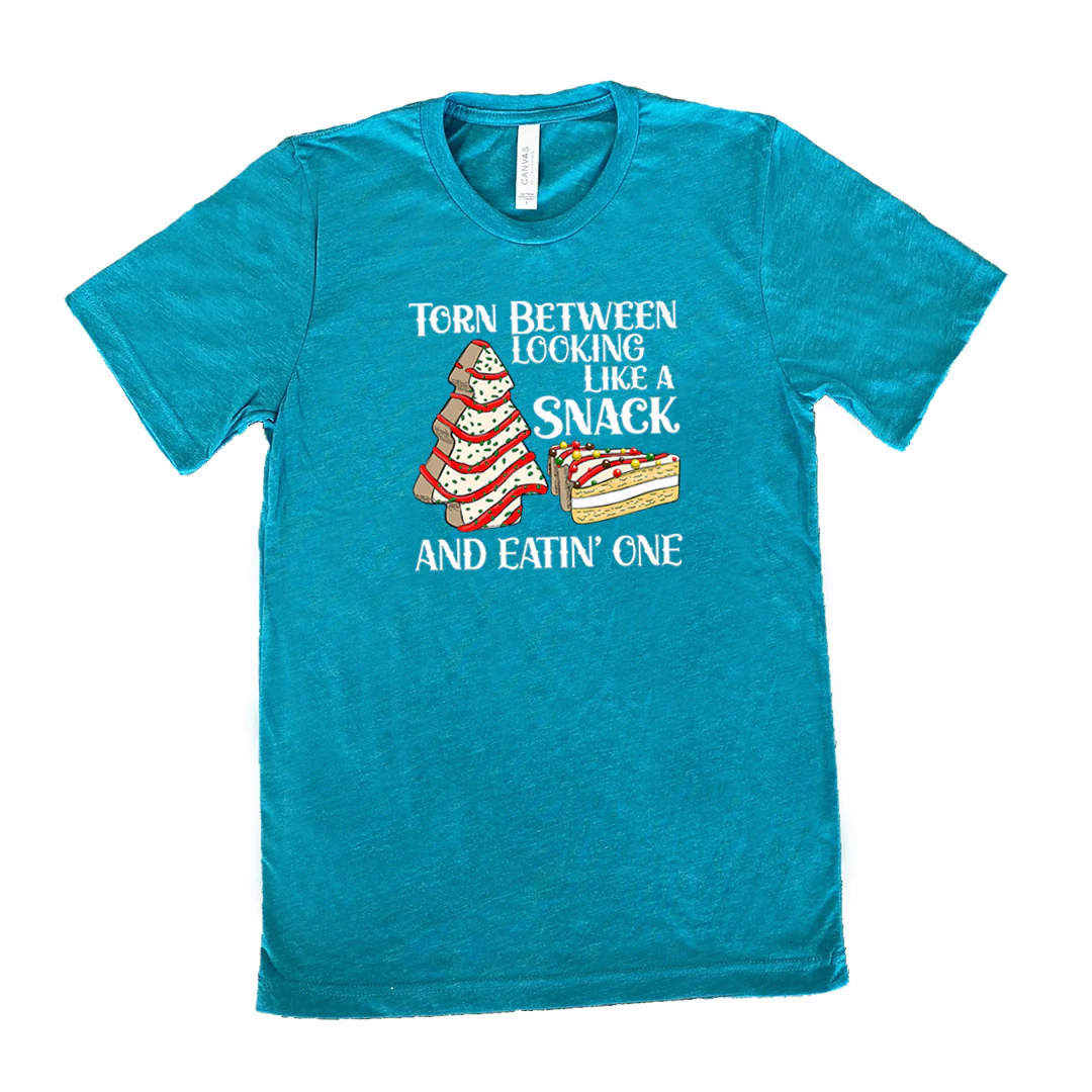 Torn Between Looking Like A Snack And Eating One (With Tree Cakes) Shirt Unisex - Image 11