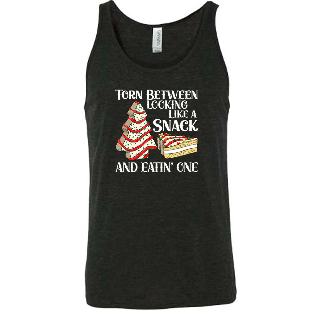 Torn Between Looking Like A Snack And Eating One (With Tree Cakes) Shirt Unisex - Image 3