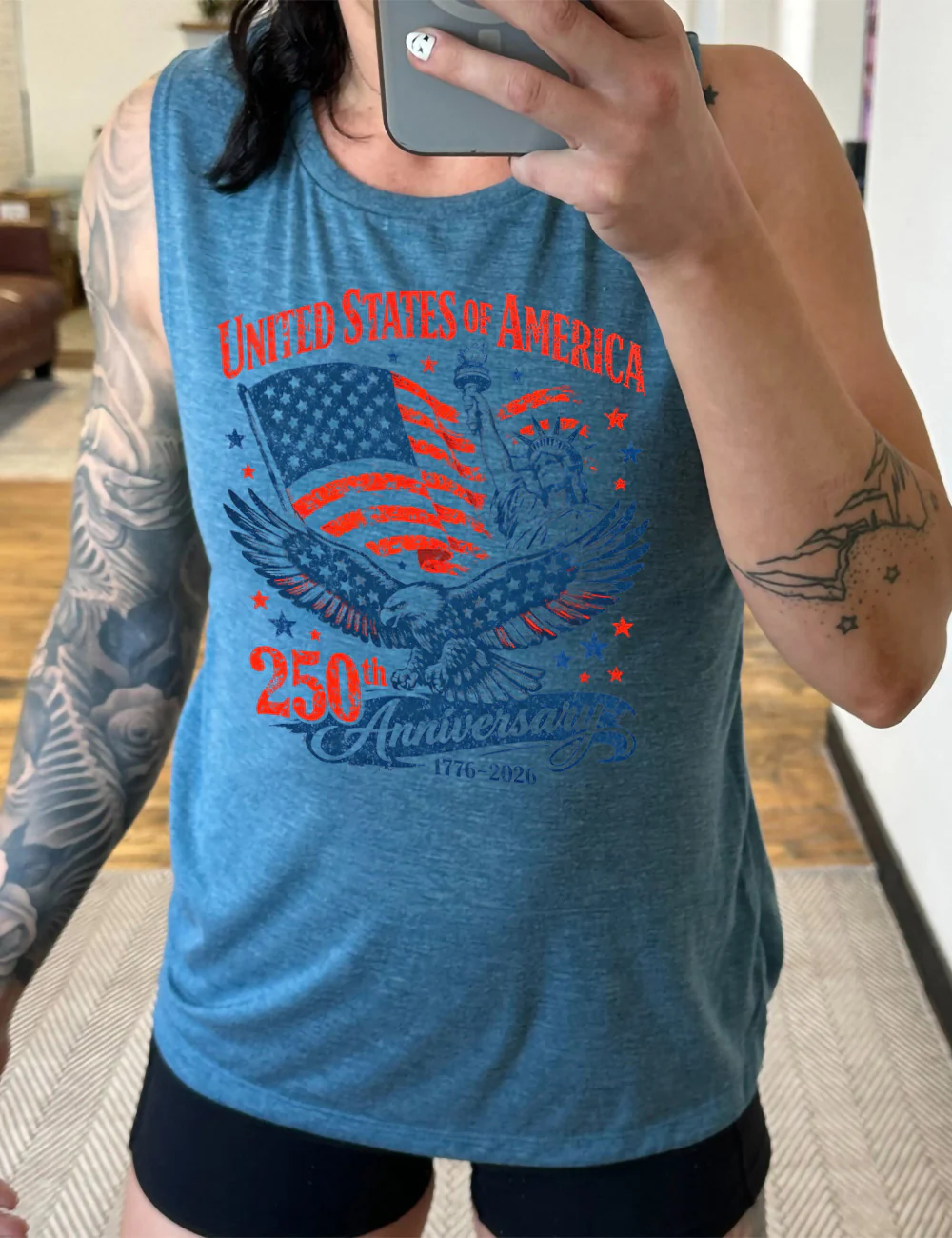 USA 250th Anniversary Muscle Tank - Image 2