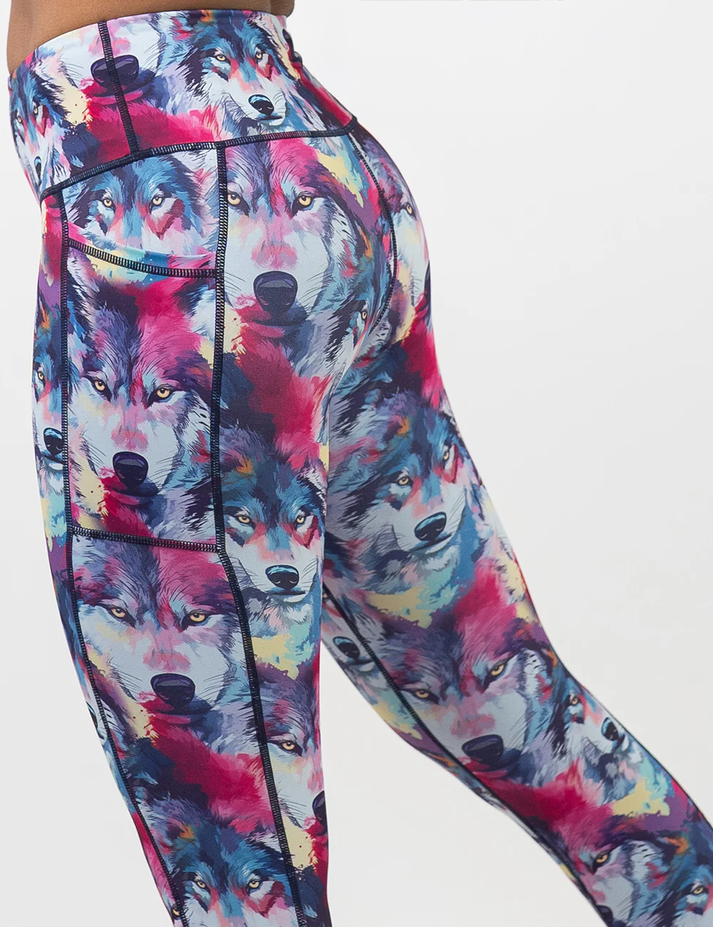Watercolor Wolves Leggings