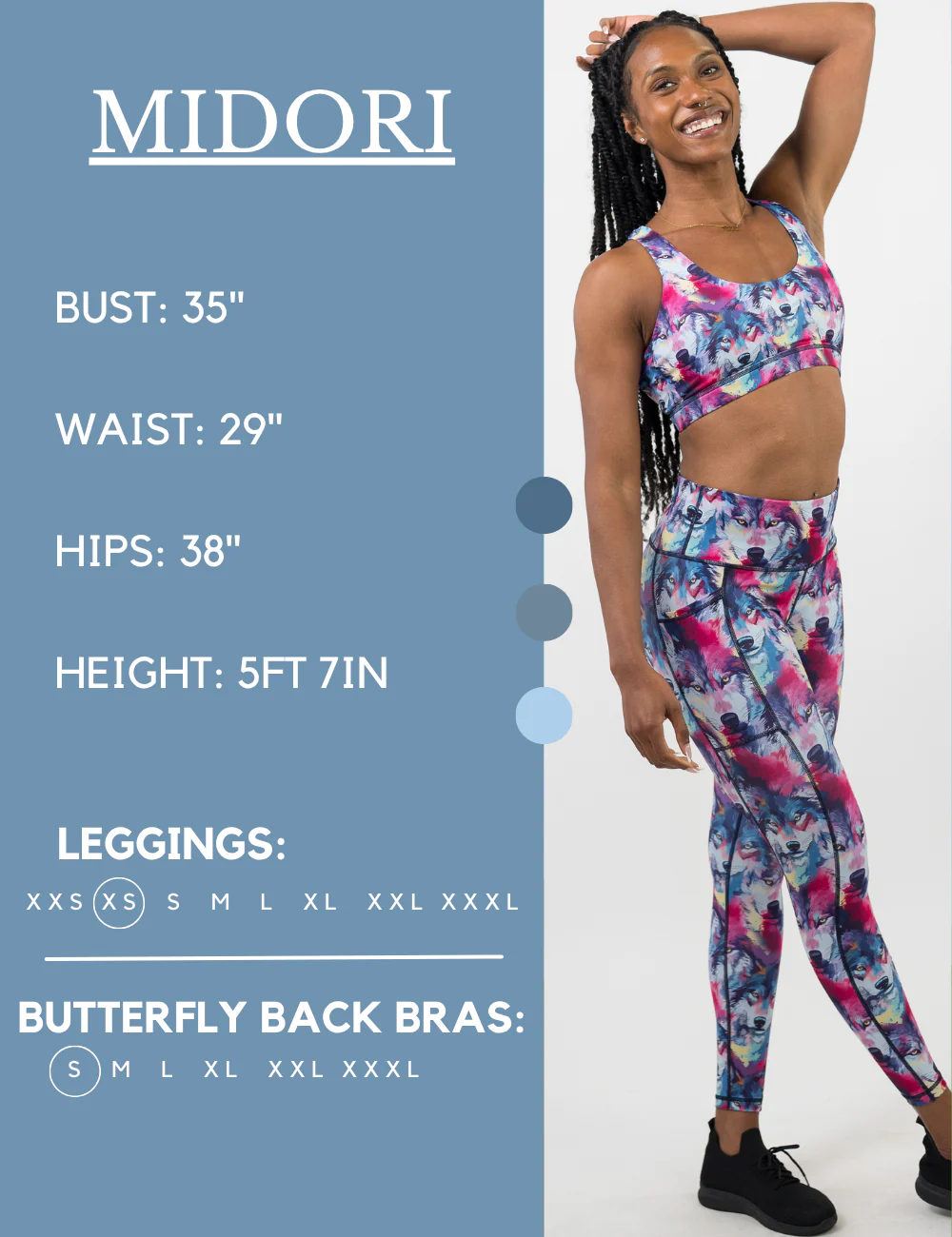 Watercolor Wolves Leggings - Image 6