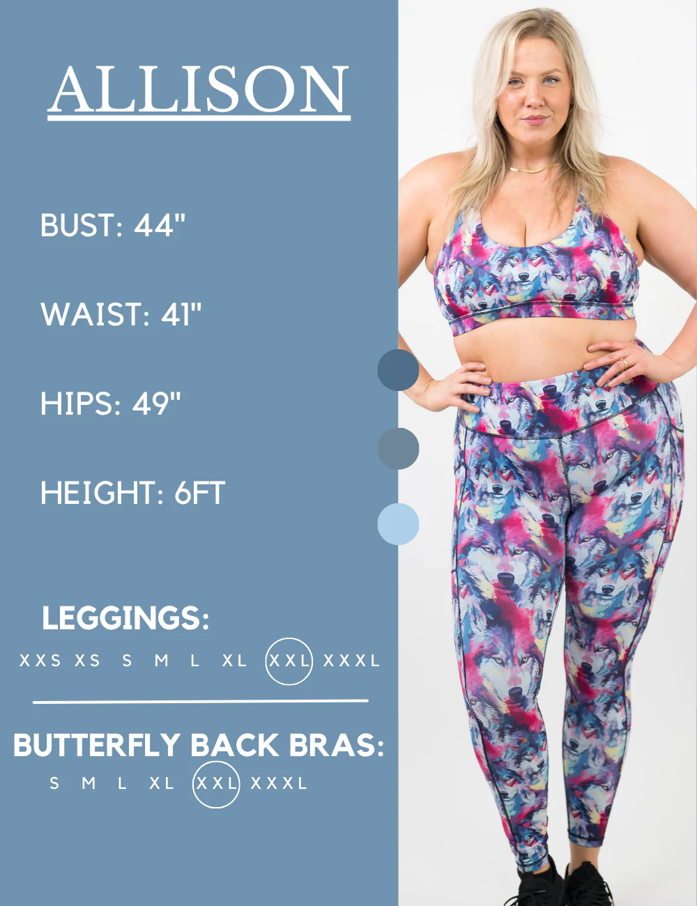 Watercolor Wolves Leggings - Image 7